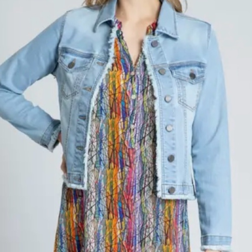 NWT APNY Frayed Denim Jacket size XS